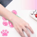 Reposamuñecas ergonómico delante del ratón 120 x 102 x 20 mm Forma de pata de gato Acolchado de silicona Diseño colorido Comodidad mientras trabajas y juegas 2