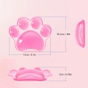 Reposamuñecas ergonómico delante del ratón 120 x 102 x 20 mm Forma de pata de gato Acolchado de silicona Diseño colorido Comodidad mientras trabajas y juegas 3