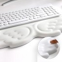 Reposamuñecas ergonómico delante del teclado Forma de ala de ángel Espuma viscoelástica 43 x 10,5 cm Para escribir con comodidad 4