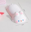 Reposamuñecas ergonómico forma de conejo 125 x 60 mm Acolchado de silicona Soporte cómodo y suave para el uso diario 2