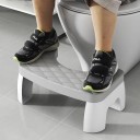 Reposapiés de inodoro portátil en forma de U Reposapiés de inodoro de plástico antiadherente Pedestal de inodoro redondeado duradero Reposapiés de inodoro Taburete de inodoro arqueado 42 x 15 x 17 cm 2
