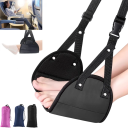 Reposapiés de viaje para avión, hamaca portátil de 43 x 19 cm con espuma viscoelástica para colgar los pies, ideal para avión, coche, tren y oficina. 7
