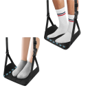 Repose-pieds d'avion avec coussin amovible Réseau de voyage ajustable avec rembourrage en mousse Contre les douleurs dorsales en avion, train, bureau 3