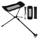 Repose-pieds pour chaise de camping 37,5 x 15 cm Repose-pieds pliable 55 x 12 cm Réglable 40–70 cm Hauteur 32 cm 2