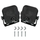 Reproducătoare externe rezistente la apă 2 bucăți Herdio sistem audio rezistent cu suport 11 x 11 x 11 cm pentru barcă motocicletă și utilizare în aer liber 1