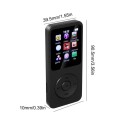 Reproductor MP3 MP4 negro con Bluetooth 4.0, radio FM, grabadora, libros electrónicos, compatible con tarjetas de memoria de hasta 128 GB, mini reproductor para deportes 3