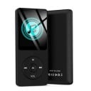 Reproductor MP3 MP4 negro con Bluetooth 4.0, radio FM, grabadora, libros electrónicos, compatible con tarjetas de memoria de hasta 128 GB, mini 4