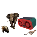 Répulseur solaire d'animaux avec capteur de mouvement 5–8 m et télécommande RF433 alarme LED 2000 mAh ABS pour la protection du jardin 3