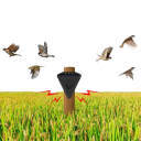 Répulseur solaire pour oiseaux et animaux avec alarme sonore panneau solaire monocristallin 5V 80 mA ABS pour la protection du jardin et du terrain 3