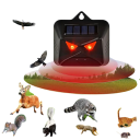 Répulsif à ultrasons pour nuisibles avec lumières LED rouges 20 m de portée 120° d'angle Panneau solaire batterie lithium noire pour jardin 5