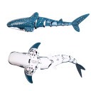 Requin RC 35×14×10 cm Poisson télécommandé pour l'eau 2 vitesses rotation 360° Isolation en caoutchouc étanche Éclabousse de l'eau 6