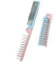 Resefällbar kam 2i1 20,5 cm ihopfälld 10,9 cm Fickmassagekam med kulor på tänderna för hårstyling 13
