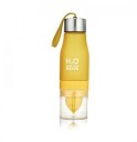 Reseflaska för dryck med citrusjuicer 650 ml Sil och fruktbehållare i nedre delen Lock med handtag Plast 24 x 7 x 5,6 cm 7