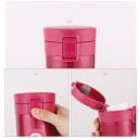 Resetermosmugg för kaffe och varma drycker 380 ml Lock med knapp Rostfritt stål med dubbla isoleringsväggar 17,5 x 6,5 cm 9
