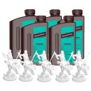 Resina padrão 5x 1 kg 405 nm para impressoras 3D LCD DLP SLA Alta precisão Fácil moldagem Para modelos detalhados 2