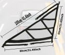 Rete da soffitto laterale per auto 105x80x55 cm nera rete di stoccaggio per il bagagliaio interno dell'auto con fibbie per oggetti leggeri 2
