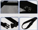 Rete da soffitto laterale per auto 105x80x55 cm nera rete di stoccaggio per il bagagliaio interno dell'auto con fibbie per oggetti leggeri 4