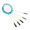 Rete per acquario 5 pz Cattura pesci e pulizia della superficie Telaio rotondo blu con rete fine Manico sottile con impugnatura Plastica Dimensioni 25 3