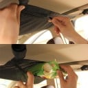 Rețea de plafon pentru mașină 80x55 cm rețea de depozitare neagră pentru plafon organizator de bagaje cu fermoar și catarame pentru interiorul vehiculului 9