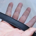 Rețea magnetică împotriva insectelor pentru uși 110x240 cm cu închidere magnetică puternică din fibră de sticlă neagră, montare ușoară fără unelte balcon 2