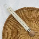Řetízek na dudlík Drobné kvítky s dřevěným klipem Textilní stuha s krajkou Držák na dudlík pro miminka i kojence Na připnutí k oblečení 3