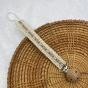 Řetízek na dudlík Drobné kvítky s dřevěným klipem Textilní stuha s krajkou Držák na dudlík pro miminka i kojence Na připnutí k oblečení 2