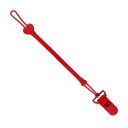 Řetízek na dudlík Silikonový s motivem srdíčka Délka 22 cm Silikon s poutkem a sponou Držák dudlíku pro miminka a kojence do kočárku 5