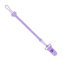Řetízek na dudlík Silikonový s motivem srdíčka Délka 22 cm Silikon s poutkem a sponou Držák dudlíku pro miminka a kojence do kočárku 4