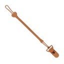 Řetízek na dudlík Silikonový s motivem srdíčka Délka 22 cm Silikon s poutkem a sponou Držák dudlíku pro miminka a kojence do kočárku 6