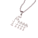 Řetízek s přívěškem Maminka se 4 dcerami Elegantní náhrdelník Symbol rodiny Dárek pro maminku k narozeninám 2