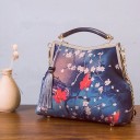 Retro damehåndtaske med blomster 2