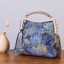 Retro-Damenhandtasche mit Blumen 3