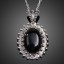 Retro dámsky náhrdelník - čierny 2