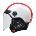 Retro flip-up motorcykelhjelm 55–62 cm Hjelm med udskifteligt sommer- og vinterfor Beskyttende motorcykelhjelm lavet af ABS-materiale 3