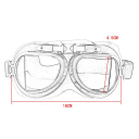 Retro Motorcycle Goggles with Grey Lenses Brown Leather Motorcycle Glasses Protective Goggles Made of ABS PC Foam and Leather for Open Face Helmets 2