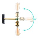 Retro nástenná lampa Otočná o 180° Patice E27 Kov Bronzovo-zlatá Napájanie 90-260 V Industriálny vintage dekor a osvetlenie do interiéru 2