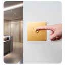 Retro nástěnný střídavý přepínač na světlo 1Gang 2Way s vintage mosaznou páčkou, 86 × 86 mm, kartáčovaná nerezová ocel, zlatý, pro kutily 4