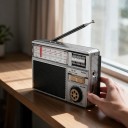 Retro Radio 9.3 x 14.5 x 6.3 cm FM AM and SW with Bluetooth and MP3 from TF Card and USB with AUX Input and Solar Charging in Silver Colour 2
