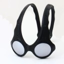 Retro sportbriller UV400 PC linser TR+Metal ramme Sorte stel Uregelmæssig spejl design Unisex 1