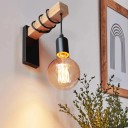 Retro trä LED vägglampa E27, 220V/110V, industriell belysning för sovrum, badrum och restauranger 4