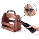 Retro træflaskeholder med oplukker 2