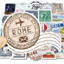 Retro Travel Stickers 50 pcs 3