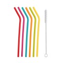 Reusable Straws with Cleaning Brush 8 mm 6 pcs 2