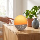 Réveil lumineux avec simulation de lever de soleil haut-parleur Bluetooth 30 sons et bruit blanc 10 couleurs de lumière Minuteur d'endormissement 6