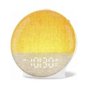 Réveil lumineux avec simulation de lever de soleil Haut-parleur Bluetooth 5 W Bruit blanc et sons naturels 12 couleurs de lumière Diamètre 15 cm Blanc 1