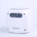 Réveil projecteur numérique avec thermomètre 10 x 8,2 x 8,2 cm Annonce vocale de l'heure Projection au plafond Écran LCD Fonction de snooze Sons 4