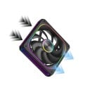 Reversibel ventilator ARGB til computer kabinet 120 mm med spejlramme 28 mm og belyst front til 3pin 5 V stik 7