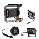 Reversing Camera for Lorries and Vans with 4-Pin or RCA Connector Waterproof IP68 Rating 480 TVL Resolution Power Supply 12 to 40 V LED Illumination 6