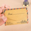 Revitettävä muistilappu 45 kpl retro kirjekuoria 2v1, 7,5 × 5,2 cm kaksipuolinen paperi kirjekuori ja kirjepaperi 6