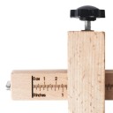 Řezač kožených řemínků nastavitelný 18 x 16,5 x 3 cm dřevěný přírodní s čepelemi pro řezání kůže a kožených pásků 3